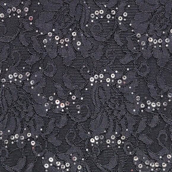 City Triangles Lace Maxi Dress Rhinestones Sequins Pearls Size 3 Black Fairygoth - Picture 8 of 13